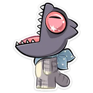 🐊 ステッカー, マンガ, モンスター, キャラクター, かわいい, イラスト telegram sticker