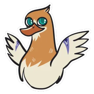 🖐 burung, bebek, lucu, hewan, stiker, kartun telegram sticker