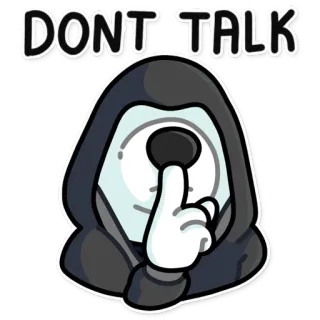 🙊 DONT TALK ความเงียบ, ห้ามพูด, ชู่ว, เงียบ, การ์ตูน telegram sticker