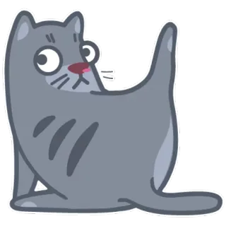 😁 gato, pegatina, animal, dibujo animado telegram sticker