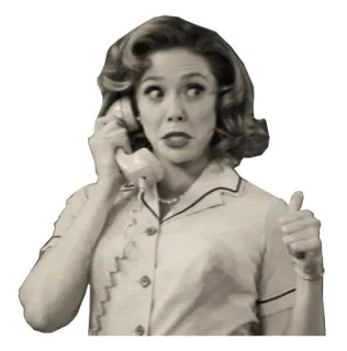 👍 Wanda Maximoff Wandavision marvel, tv, vengadores, bruja escarlata, retro telegram sticker