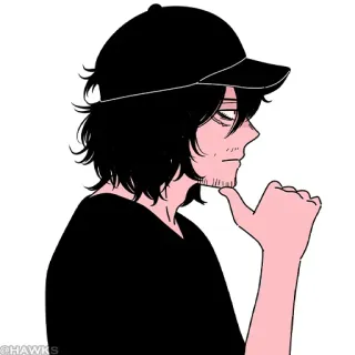 🌐 Anime, Personnage, Fanart, Homme, Portrait, Illustration telegram sticker