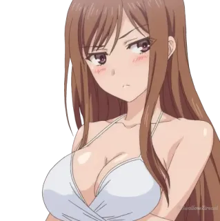 😒 anime, girl, bikini, cute, sexy whatsapp sticker
