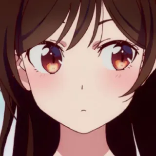 😐 anime, girl, manga, portrait, cartoon telegram sticker