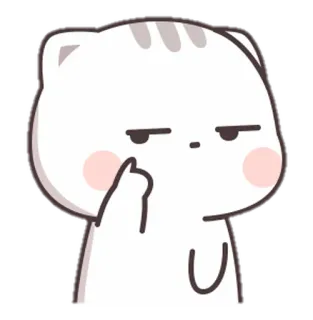 🎗 Katze, Stinkefinger, beleidigende Geste, Cartoon, Tier, süß whatsapp sticker