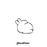 😴 rabbit, bunny, animal, cute, white, cartoon telegram sticker