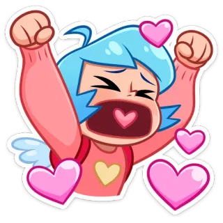 💕 cartoon, heart, love, cute, emotional telegram sticker