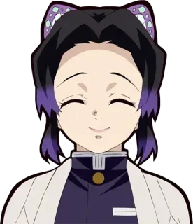 🦋 Shinobu Kocho Demon Slayer Аниме, Клинок, рассекающий демонов, Шинобу Кочо, Манга, Мультфильм, Анимационный персонаж, Кавай whatsapp sticker