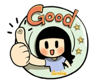👍 Good tốt, thích, hoạt hình, dễ thương, cô gái telegram sticker