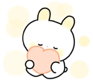 💭 兔子, 小兔, 心, 爱, 可爱, 卡哇伊 telegram sticker