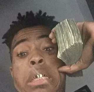 😂 XXXTentacion XXXTentacion, เงิน, แร็ป, แร็ปเปอร์, เพลง, เงินสด telegram sticker