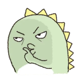 🎋 dinosaure, dessin animé, personnage, mignon, animal telegram sticker