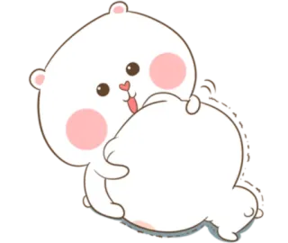 🐽 urso, desenho animado, fofo, animal, adesivo telegram sticker