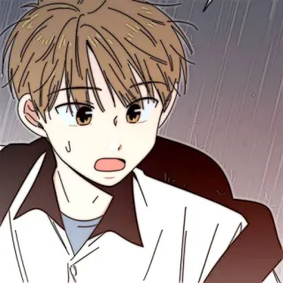 📜 Chico anime, Manga, Dibujos animados, Preocupado, Asustado, Estudiante telegram sticker