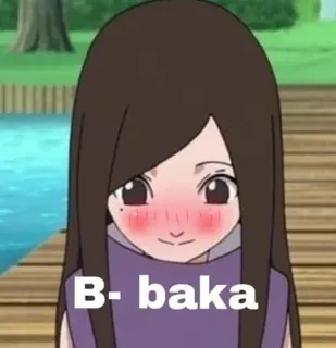 🥺 B- baka anime, baka, tsundere, blushing telegram sticker