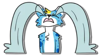 😭 crying, cartoon, sad, animal telegram sticker
