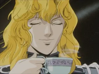 😌 anime, tea, blonde, portrait telegram sticker