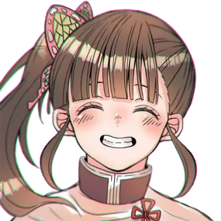 😁 anime, mỉm cười, nhân vật, cô gái, manga telegram sticker