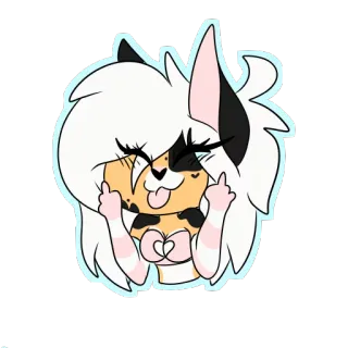 😝 Dessin animé, Animé, Doigt d'honneur, Geste offensant, Furry, Personnage animal telegram sticker