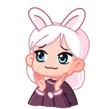 👏 coniglio, anime, carino, cartone animato, ragazza, kawaii, rosa telegram sticker