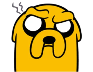 🤨 Jake Adventure Time cartoon, dog, yellow, Adventure Time, Jake telegram sticker