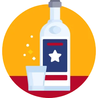 🥃 Spirituosen, Alkohol, Wodka, Flasche, Schnapsglas whatsapp sticker