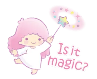📌 Is it magic? słodkie, magia, postać, kreskówka, kawaii, gwiazdy telegram sticker