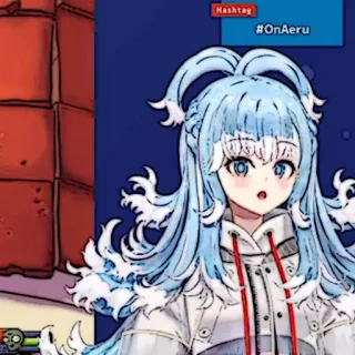 🌊 #OnAeru anime, vtuber, cartoon, hashtag, onAeru telegram sticker