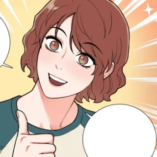 🧶 woman, girl, cartoon, happy, thumbs up telegram sticker