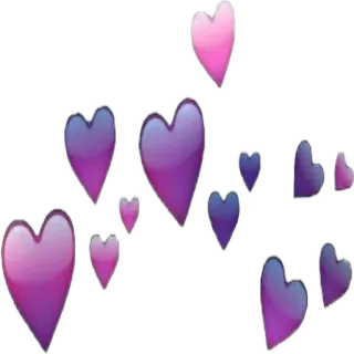 💜 Herz, Herzen, Liebe, Lila, Rosa, Valentinstag whatsapp sticker