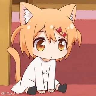 👋 アニメ, 猫耳, 可愛い, ちび, キャラクター, 漫画 whatsapp sticker
