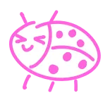 🐞 瓢虫, 昆虫, 可爱, 粉色, 卡哇伊, 卡通, 贴纸 whatsapp sticker