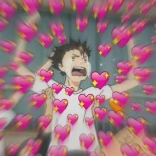 👁 Anime, Herz, Liebe, Süß, Feier, Manga, Kawaii telegram sticker