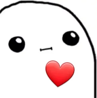 😐 Блоб, Сердце, Милый, Любовь, Эмодзи, Стикер whatsapp sticker