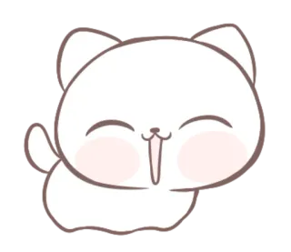 😄 gato, fofo, animal, kawaii, feliz telegram sticker