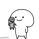 😠 YOU sticker, cute, figure, cartoon telegram sticker