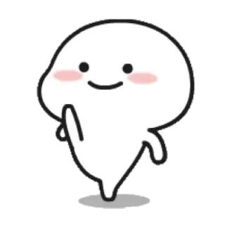 🤸‍♀️ carino, kawaii, cartone animato, personaggio, che cammina, blob telegram sticker