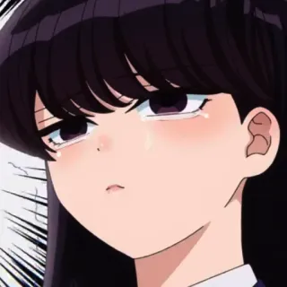🦋 Komi Shouko Komi Can't Communicate Аниме, Грустно, Komi Can't Communicate, Коми Сёко, Мило, Плачет, Манга telegram sticker