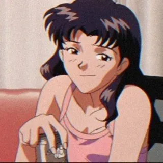 🦋 Misato Katsuragi Neon Genesis Evangelion anime, cartoon, woman, character, misato, evangelion telegram sticker
