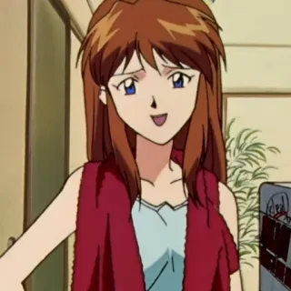 😌 anime, woman, cartoon, character, portrait telegram sticker