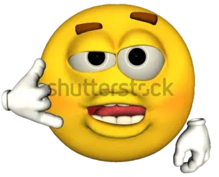 🤙 Emoji, Zadzwoń do mnie, Gest dłoni, Kreskówka telegram sticker