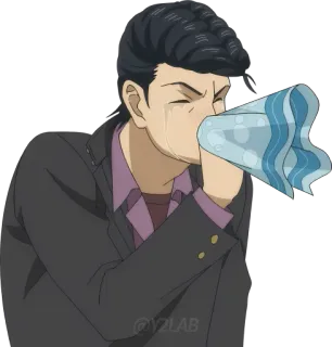 🤧 @Y2LAB chorando, anime, personagem, emoção, triste telegram sticker
