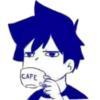 ☕️ CAFE Café, Café, Bebida, Dibujos animados whatsapp sticker