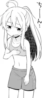 😩 ちーん anime, manga, girl, sports, sweat whatsapp sticker