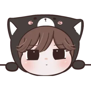 😼 Cartoon, Anime, Manga, Kawaii, Süß, Bär, Hoodie, Figur telegram sticker
