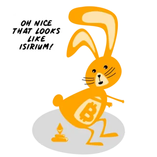 💩 OH NICE THAT LOOKS LIKE ISIRIUM! bunny, cryptocurrency, bitcoin, ethereum, humor, isirium, meme telegram sticker