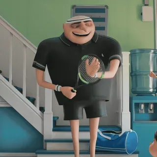 ✨️ Gru Despicable Me Cartoon, Tennis, Figur, Minions, Bösewicht, Lustig telegram sticker