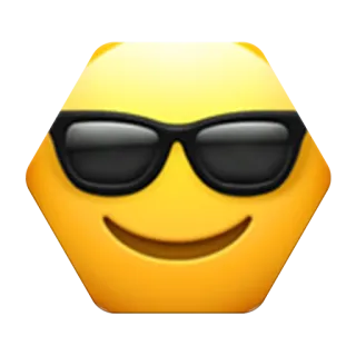 😎 emoji, cool, sunglasses, face, happy telegram sticker