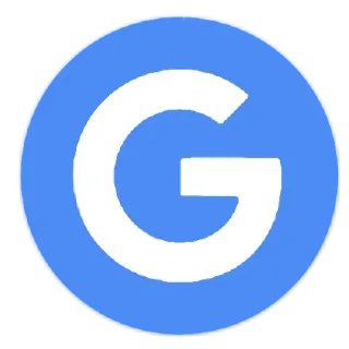 🔵 G, litera, alfabet, logo telegram sticker