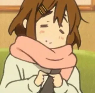 😄 Anime, Kreskówka, Słodkie, Kawaii, Dziewczyna, Szalik telegram sticker